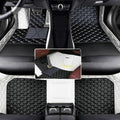 Yaruicar Custom Personalized Floor Mats for Cars Luxury Full Coverage All Car Floor Mats Anti-Slip Leather Car Mat Set Trucks & SUVs Trucks Automotive Floor Mats Liners (White Black Beige)
