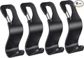 4 Pack Car Back Seat Headrest Hook Hanger for Purse Grocery Bag Handbag Hat