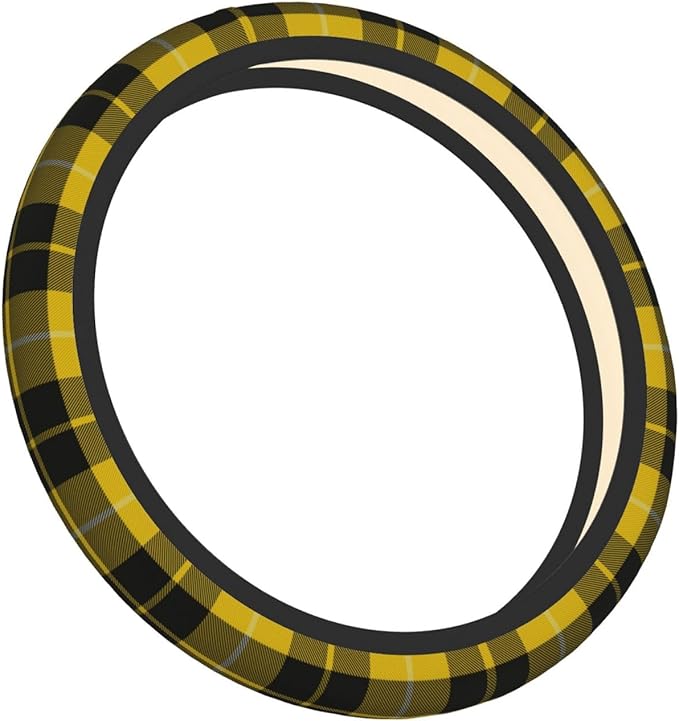 Thickened Elastic Steering Wheel Cover, Barclay Dress Tartan Ultra, Soft, Breathable, Fit for Cars, SUVs, Trucks, Stylish Comfortable Grip