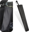 Car Umbrella Storage Cover, Leather Waterproof Hanging Storage Bucket for Long and Short Handled Umbrellas, Foldable Portable Bag to Avoid Dripping Water, for Most Cars Trucks (Black)
