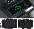 Console Wireless Charging Pad 15W for Ford Bronco 2021 2022 2023 2024 2/4-Door Accessories, Upgraded Silent Fan Cooling FCC Certification,Wireless Charger Hidden Charging