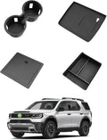 (4PCS) 2026 Passport Center Console Organizer,for Honda Passport 2026 Accessories (Armrest Privacy+Center+Cup Holder+Wireless Mats) Compatible with 2026 Honda Passport TrailSport/TrailSport Elite/RTL