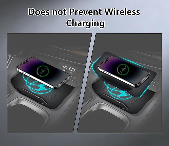 Wireless Charging Anti-Slip Mat for Lexus 2022-2026 NX NX250/NX350/NX350h/NX450h+ Accessories Silicone Material Center Console Liner Protective Pad