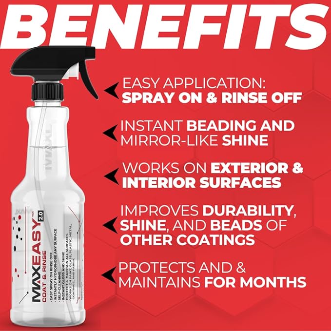 MAXEasy® Instant Automotive Coating 2.0 Powered by Triphene® - 20oz for Cars, Trucks, Motorcycles, Boats, and Planes (1-Pack)