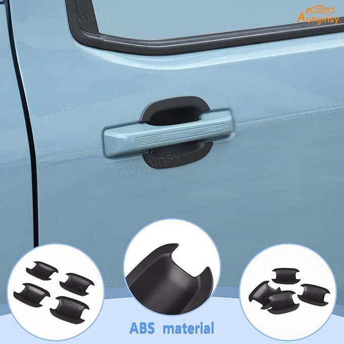 Aunginsy Exterior Door Handle Bowl Cover Trim Compatible with Ford Maverick 2022-2025 & Ford Bronco Sport 2021-2025 Outside Door Handle Cup Bowl Cover Scratch Protector Decorative Sticker Accessories