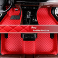Custom Fit Car Floor Mats for Most Cars, SUVs, Trucks - Waterproof PU Leather All-Weather Floor Liners - Durable Anti-Slip Interior Car Accessories to Protect Vehicle Floors (Red)
