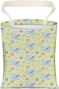 Cute Car Trash Can, Hanging Canvas Car Back Seat Organizer and Storage Bag, Funny Car Trash Bag for Travelling, Outdoor Cute Blue Envelope Pattern