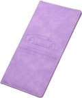 HARFINGTON Car Registration and Insurance Holder 9.65" x 4.92" PU Leather Vehicle Glove Box Organizer Storage Accessories Men Women Car ID Holder for License ID Card Bank Card, Purple