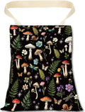 Mushroom Car Trash Can Floral Car Trash Bag Hanging Plants Snails Pattern Polyester Washable Waterproof Organizer Storage Can for Vehicle Interior Travel Accessories Reusable Leak Proof