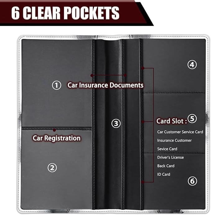 Car Document Holder with Magnetic Shut, Car Registration and Insurance Card Holder, Vehicle Glove Box Organizer Documents, Driver License, Auto Paperwork Organizer Wallet, Praying Hands Pattern