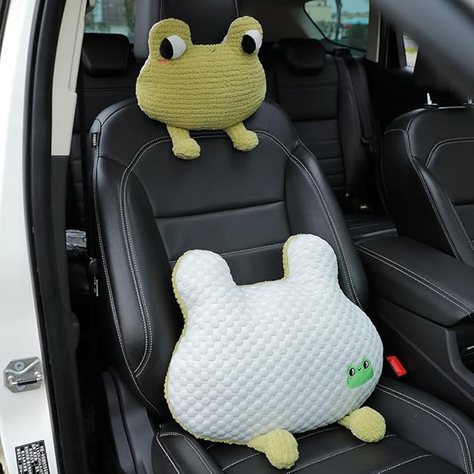Frog Shaped Car Headrest Pillow Neck Rest Driver Seat Cushion 1 PCS- Neck Pillow