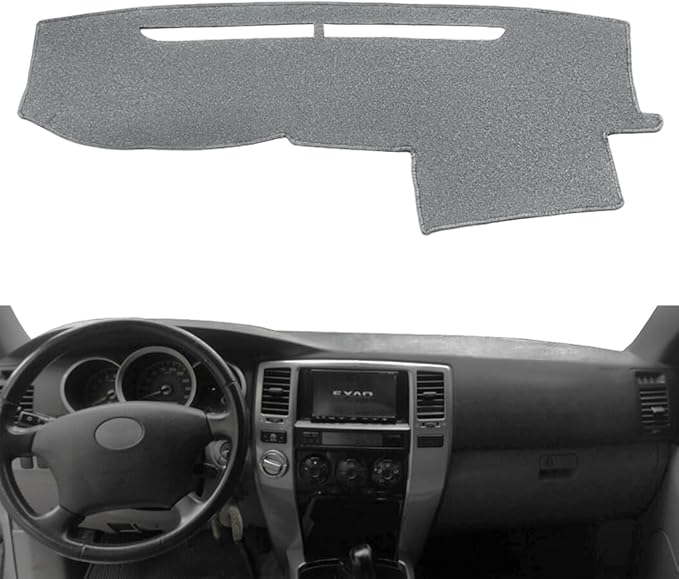Dashboard Cover Dash Cover Mat Pad Carpet Custom Fit for Toyota 4Runner 2003 2004 2005 2006 2007 2008 2009 Without Dash Speaker (Dark Gray) Y17