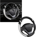Car Steering Wheel Cover, Non-Slip Leather Auto Steering Wheel Protector, Comfortable Steering Wheel Cover Protector for Most Cars, Universal Interior Car Accessories (Gray)