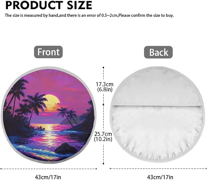 Palm Tree Vehicle Steering Wheel Shade Cover Foldable Car Rudder Sun Heat Shield 17 Inch Easy to Install Steering Wheel Sunblock Cover for SUV Vehicle Sedan Truck 2025
