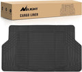 Nilight Rubber Cargo Mats for Cars Trucks SUVs,Universal Trim to fit for Most Vehicles,All Weather Protection Heavy Duty Cargo Liners