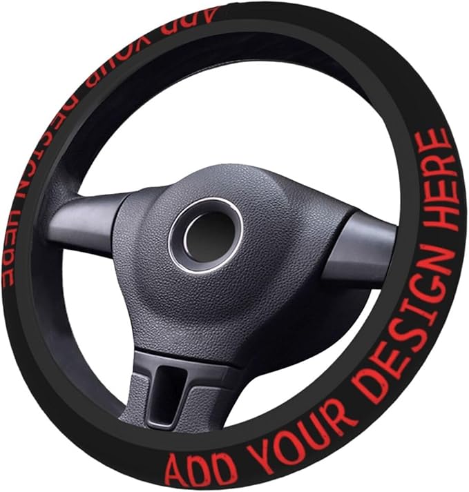 Custom Steering Wheel Cover Personalized Add Photo Text Steering Wheel Covers Car Protector Accessories Universal 15 Inch