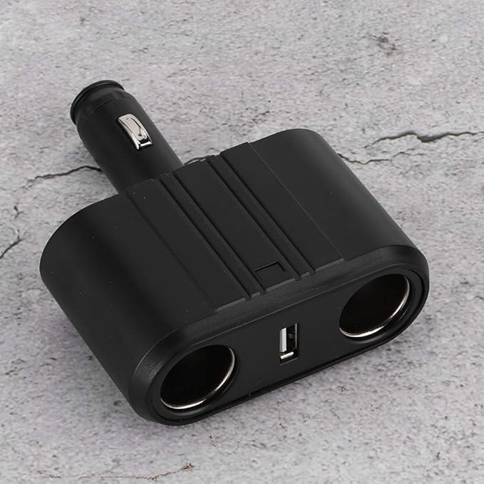Universal Car 2 Way Cigarette Lighter Cigarette Lighter Socket Distributor Socket Multi Port Car USB Charger Adapter Can Connect Car Recorder, Cell Phone Car Charger 12-24v