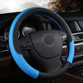 Steering Wheel Cover for 2024 2025 Tacoma, Leather Easy Installation Car Interior Accessories Breathable Auto Protector Non Slip Grip,Blue