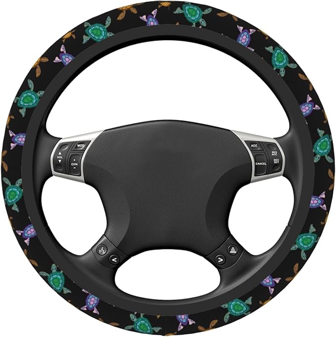 sea Turtle Neoprene Steering Wheel Cover for Men Women Anti-Slip Elastic Steering Wheel Protective Cover 15in Universal Car Accessories Fit Cars, SUVs, Auto