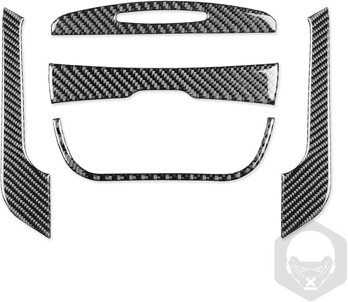NVCNX Real Premium Carbon Fiber for Chrysler 300 Accessories 2015-2023 2016 2017 2018 2019 2020 2021 2022 S/C/Limited/Touring Car Center Console Sliding Drawer Cover Interior Trim Sticker Decal 5PCs