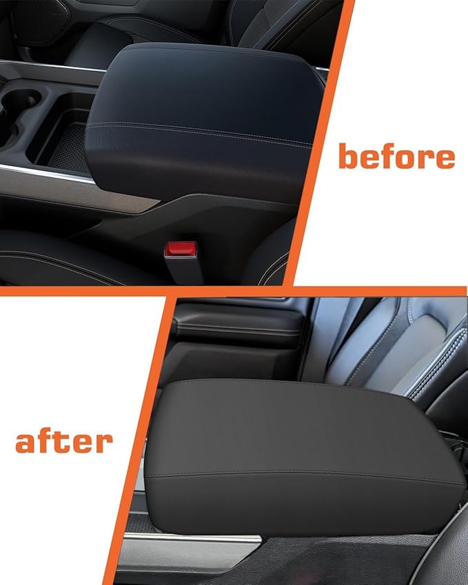 AOMSAZTO Bucket Seat Console Covers for 2019 2020 2021 2022 2023 Dodge Ram 1500 Middle Leatehr Armrest Cover