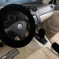 3Pcs/Set Pure Wool Fur Furry Steering Wheel Cover, Soft Fluffy Handbrake Cover Gear Shift Cover for Women Car SUV Truck Australia Sheepskin Accessories