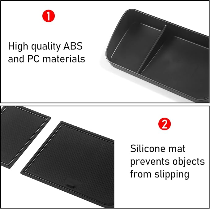 Jaronx Compatible with Toyota RAV4 Dash Organizer 2025 2024 2023 2022 2021 2020, 8" Screen Dashboard Organizer Tray for Toyota RAV4 Accessories