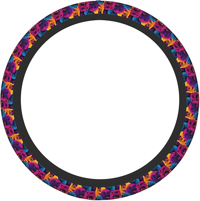 Car Steering Wheel Cover 15 Inch Leather Breathable Universal Auto Steering Wheel Protector Fit Auto Suvs Van Truck - Playful Walrus Wonders 1
