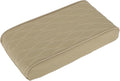 Center Console Cushion Pad 12.59"x6.69" Center Console Cover Armrest Seat Box Cover Faux Leather Beige