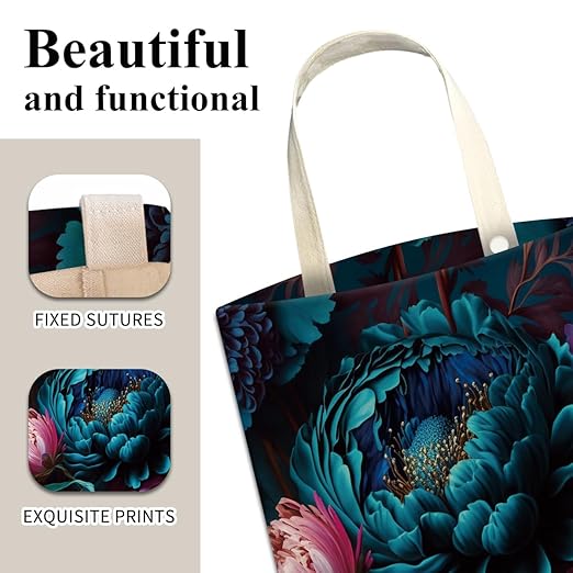 ABUIFDK Car Trash Can, Cute Car Trash Bag, Hanging Car Organizer and Storage Bag, Trash Bin for Car Accessories, Vehicle, Travelling, Camping Cute Beautiful Flowers