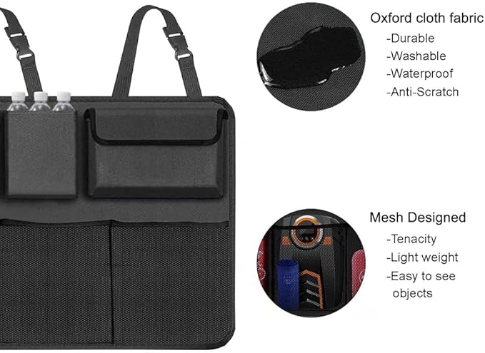 Car Trunk Organizer for Subaru Forester 2019 2020 2021 2022 2023 2024, Super Capacity Car Back Seat Hanging Storage Bag Waterproof Durable Foldable Interior Accessories