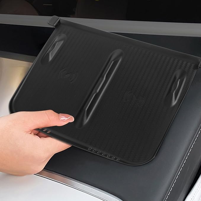 ERINGOGO Charging Pad for Model -Skid Silicone Mat for Center Console Compatible Interior Accessory for Secure Phone Charging Elegant Upgrade