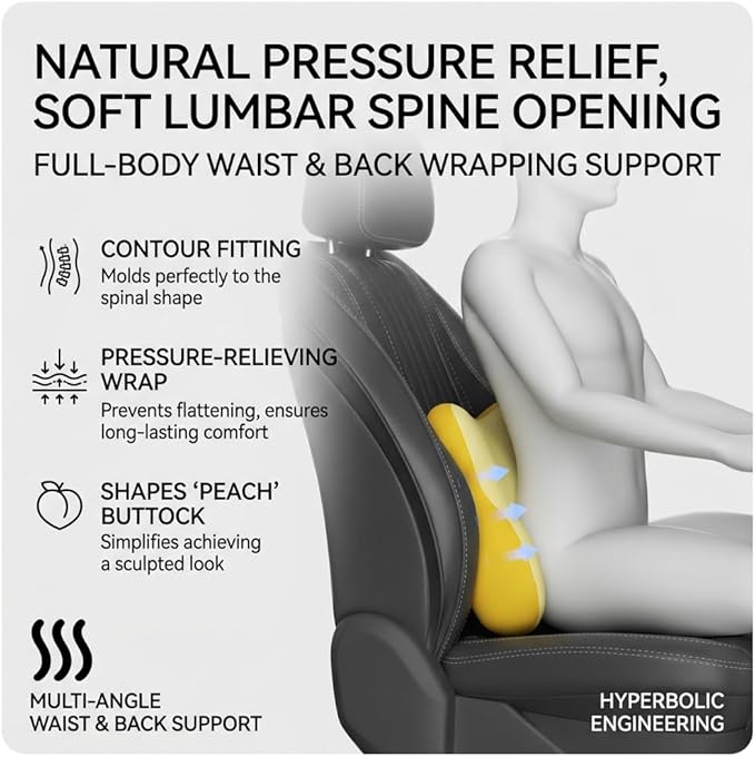 Car Headrest Pillow & Lumbar for Audi RS4 B8 Avant 2013 2014 2015 2016, Car Seat Neck Pillow Back Support, Breathable All-Season Automotive Seat Cushions, 2PCS,C Dual Gray