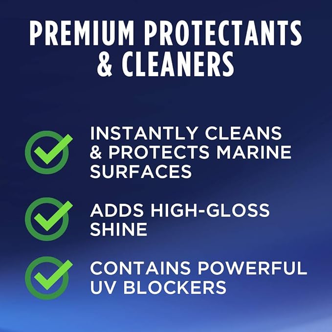 303 Products Marine Speed Detailer - Instantly Shines And Protects - UV Protection - Protects Against Fading - Removes Dust, Dirt, And Smudges, 32 fl. oz. (30205)Packaging May Vary, White