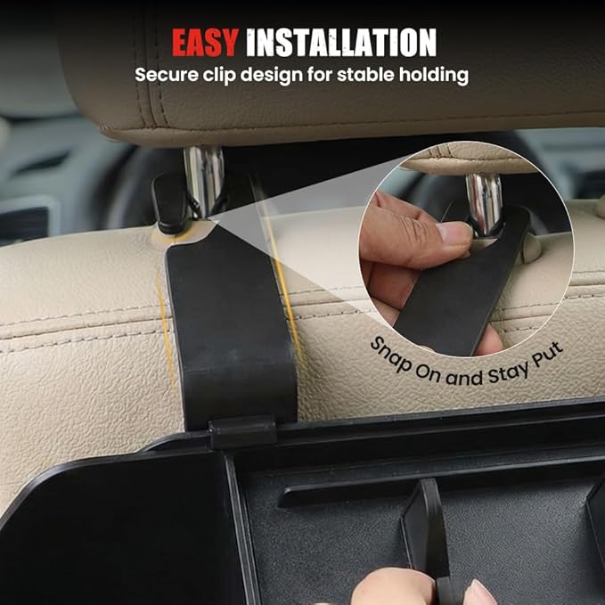 4-In-1 Car Organizer Back Seat, 2026 New Multifunctional Organizer, Portable Car Cup Holder for Road Trips, Durable Car Trash Bin for Families, Universal Car Seat Organizer (Orange)