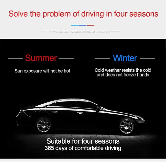 Car Steering Wheel Cover, Microfiber PU Leather Elastic Carbon Fiber Auto Steering Wheel Protector, 15 Inch Breathable Anti-Slip for Women Men, Car Interior Accessories for Most Cars (Black/Wine Red)