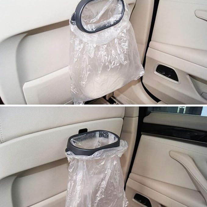 Gigicloud Foldable Car Organizer Frame, Car Trash Bag Holder, Automobile Garbage Bin Hanging Rack, Kitchen Trash Bin Garbage Bags Storage Rack