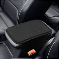 Leather Car Center Console Cover, Anti-Scratch Auto Middle Console Protective Cushion with 2 Storage Bags, Universal Waterproof Vehicle Armrest Pad Accessory for Sedan, SUV, Truck (Black)