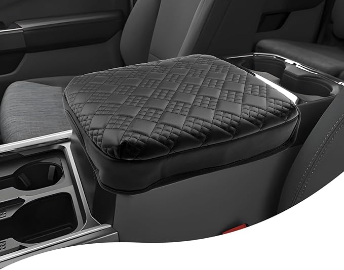 LFOTPP Armrest Cover for 2023-2026 Ford F-250/F-350/F-450 (XL/XLT/Lariat/King Ranch/Platinum) Ford F-250/F-350/F-450 Accessories Center Console Cover PU Leather,Non-Slip Super Duty Truck