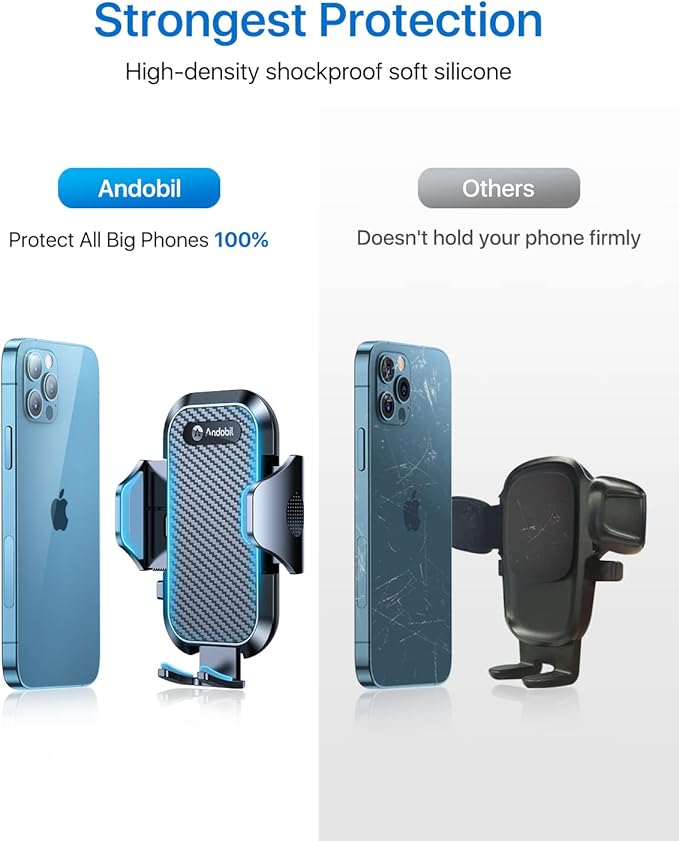 andobil Upgraded 15" Cup Holder Phone Holder, 【Solidest & Adjustable】 Military-Grade Long Gooseneck Cup Phone Holders for Your Car Truck, Car Phone Holder for iPhone 17 Pro Max 16 15 14/Samsung/Pixel