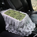 Universal Car Center Console Cushion Pad,Tassel Lace Car Center Console Cover Auto Armrest Seat Box Cover Protector for Most Vehicle SUV Truck Car (6)