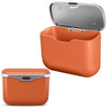 MAIBAOYUAN Car Trash Can with Lid, Leakproof Auto Garbage Bin, Waterproof Car Trash Bag Holder with PU Leather Top for Back of Seat/Door, Fit for SUVs, Sedans, Trucks Orange