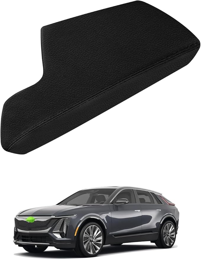 Autorder Center Console Cover for 2023-2025 2026 Cadillac Lyriq Accessories Armrest Cover Anti-Scratch Middle Console Pad Leather Armrest Protector