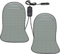 slashome Seat Cover Comfortable Winter Seat Cushion with Adjustable Buckle for Full Back and Seat 2-Pack (Grey)