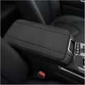 Car Armrest Storage Box Mat, Leather Embossing Auto Center Console Cushion Protective Pad, Anti-Scratch Waterproof Armrest Seat Box Protector for Most Cars Trucks SUVs (Black)