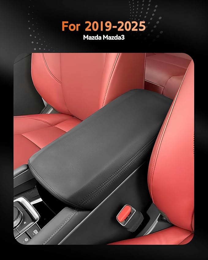 CDEFG for Mazda3 2019-2025 2026 Center Console Cover Armrest Cover for Mazda Mazda3 Accessories Arm Rest Protector Mazda3