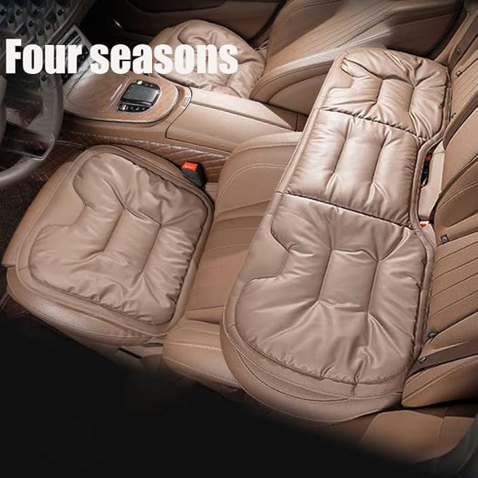 2026 New Skin-Friendly & Dirt-Repellent Leather Seat Cushions, Ergonomic Memory Foam Lumbar Support, Non-Slip Breathable Cover, Removable Washable, Ideal for Drivers & Office Long Sitting (red)