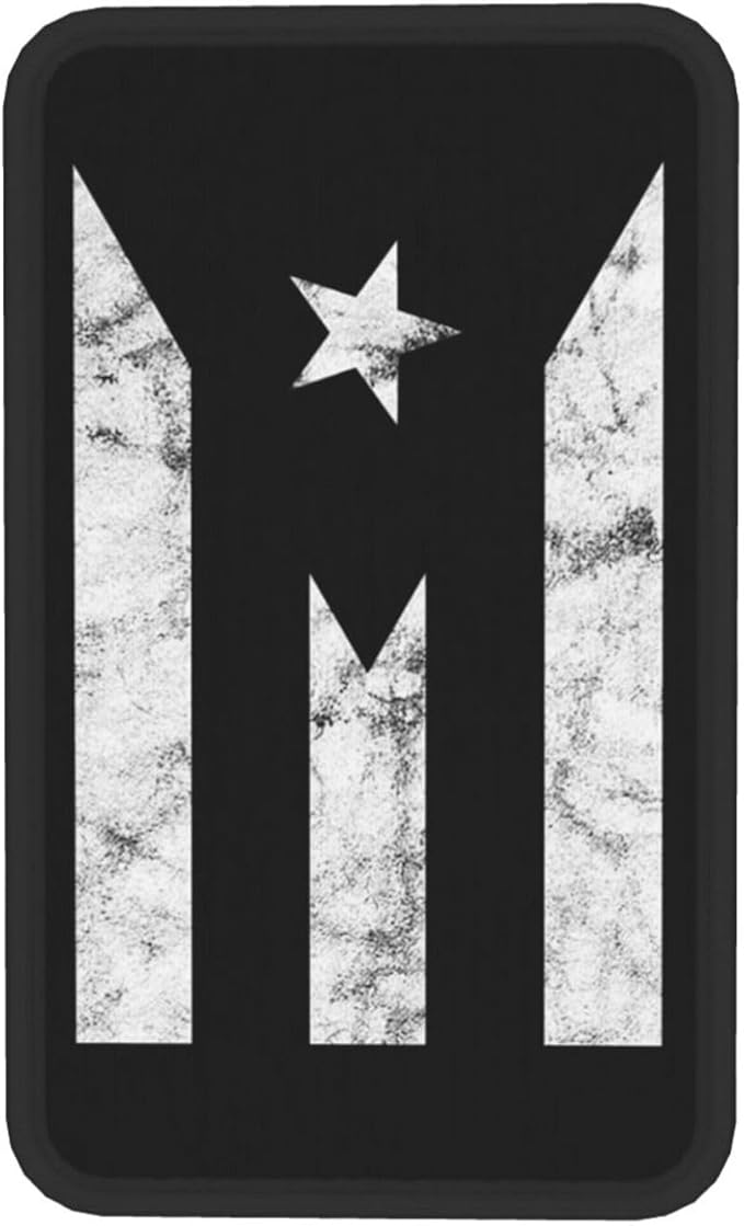 Puerto Rico Black & White Protest Flag Car Armrest Cover Protector Auto Center Console Cover Car Center Console Cushion Pad Waterproof Car Armrest Seat Box Cover Fit for Car Truck Rv SUV