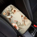 Coldinair Vintage Hummingbird Floral Car Armrest Cover,Auto Center Console Pad,Soft Seat Box Cover Protector Cushion,Car Accessories Decor for Most Cars,Sedan,Truck,SUV