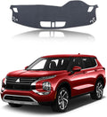 Dash Mat Dashboard Cover for M@itsubishi Outlander 2023 2024 Accessories, Dash Cover Mat Pad Carpet Non-Slip Dashboard Cover Mat Sun Protection (no HUD - Grey)